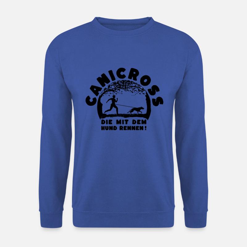 Canicross -die mit dem Hund rennen. (Black) - Unisex Pullover - Royalblau