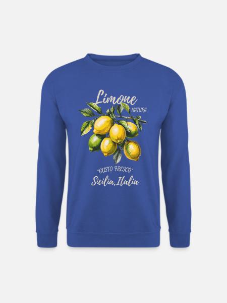 Limone Citrus Italia Design - Unisex Pullover - Royalblau