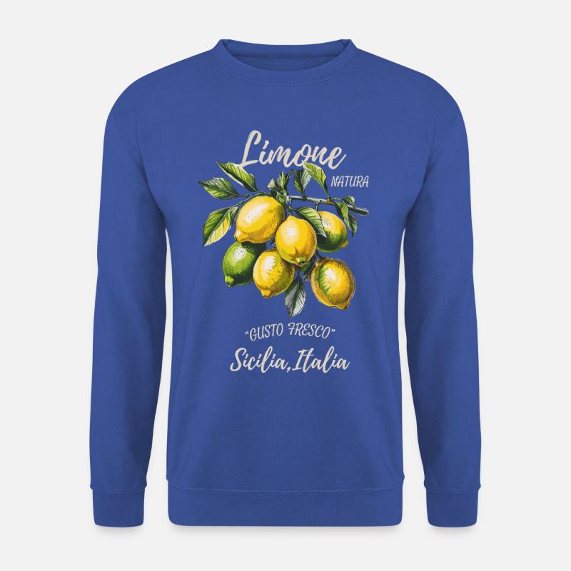 Limone Citrus Italia Design - Unisex Pullover - Royalblau