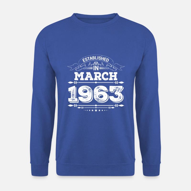 Established in March 1963 - Unisex Pullover - Royalblau