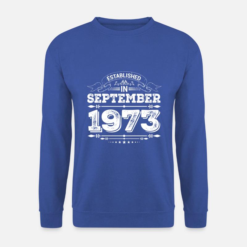Established in September 1973 - Unisex Pullover - Royalblau