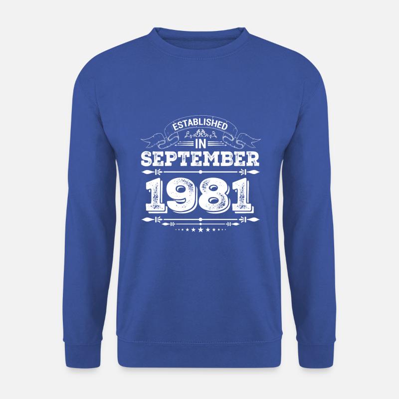 Established in September 1981 - Unisex Pullover - Royalblau
