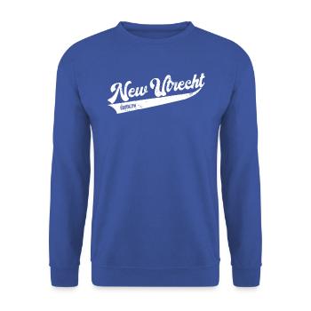 New Utrecht Brooklyn New York City - Sweat-shirt Unisexe - bleu royal - Devant - Alina (178cm) & Michal (187cm)