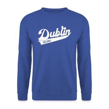 Dublin,Irland - Unisex Pullover - Royalblau - Vorne - Alina (178cm) & Michal (187cm)