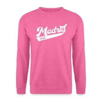 Madrid,Spain - Sweat-shirt Unisexe - rose - Devant