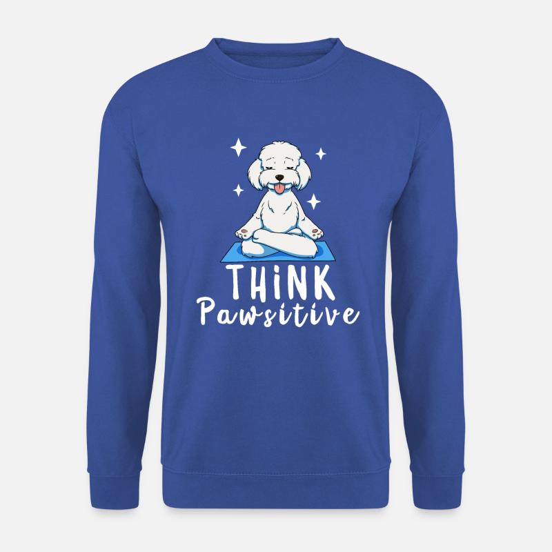 Denken Sie pawsitive Dog Yoga Meditation Pose - Unisex Pullover - Royalblau