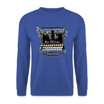 Typewriter Antique Model for Collectors - Unisex Sweatshirt - royal blue - Front - Alina (178cm) & Michal (187cm)