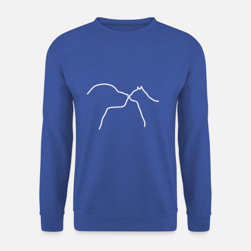 Katze Hund - Unisex Pullover - Royalblau