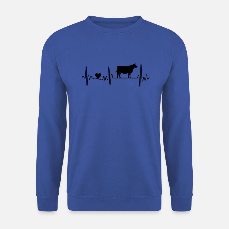 Kuh Rind Landwirt Herzschlag Für Bauer Bauernhof - Unisex Pullover - Royalblau