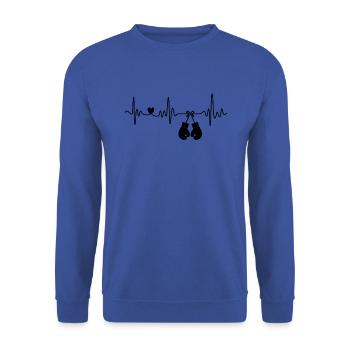 Gants de boxe Boxer Boxer Heartbeat Boxing - Sweat-shirt Unisexe - bleu royal - Devant - Alina (178cm) & Michal (187cm)