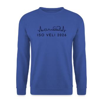 I'm going to be a big brother 2026 Heartbeat Finnish - Unisex Sweatshirt - royal blue - Front - Alina (178cm) & Michal (187cm)