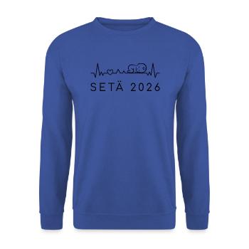 Oncle 2026 Battement de cœur Grossesse Finlandais - Sweat-shirt Unisexe - bleu royal - Devant - Alina (178cm) & Michal (187cm)