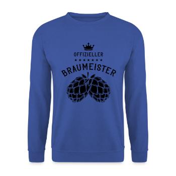 hopfen braumeister - Unisex Pullover - Royalblau - Vorne - Alina (178cm) & Michal (187cm)