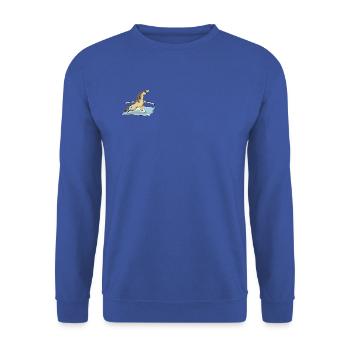 Yoga Pony - Warrior 2 - Unisex Sweatshirt - royal blue - Front - Alina (178cm) & Michal (187cm)