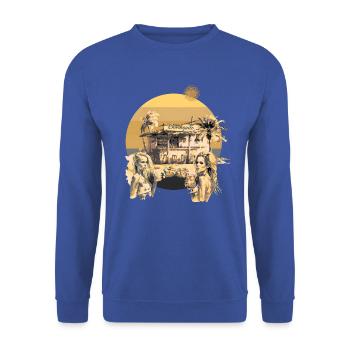 Chiringuito sand - Unisex Pullover - Royalblau - Vorne - Alina (178cm) & Michal (187cm)