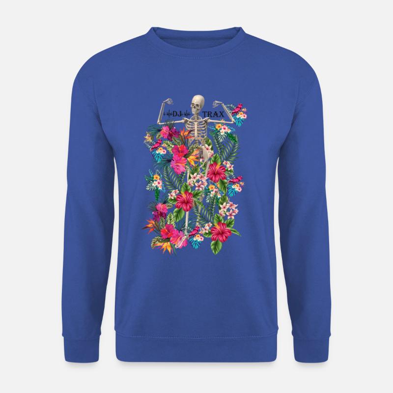 Flower Skelett - Unisex Pullover - Royalblau