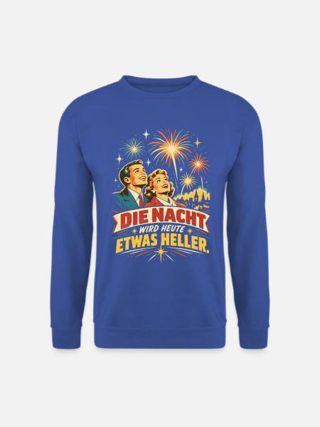 Retro Feuerwerk Shirt - Unisex Pullover - Royalblau