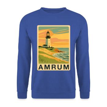 Amrum - Unisex Pullover - Royalblau - Vorne - Alina (178cm) & Michal (187cm)