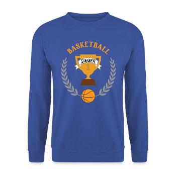 Basketball Sieger Turnier Basketballer Team Spiel - Unisex Pullover - Royalblau - Vorne - Alina (178cm) & Michal (187cm)