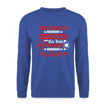 LILE - Sweat-shirt Unisexe - bleu royal - Devant - Alina (178cm) & Michal (187cm)
