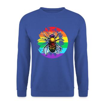 Biene Symbol für Freiheit Gay Pride - Unisex Pullover - Royalblau - Vorne - Alina (178cm) & Michal (187cm)