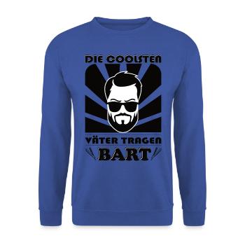 The coolest fathers wear beards - Unisex Sweatshirt - royal blue - Front - Alina (178cm) & Michal (187cm)