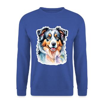 Berger Australien Aquarelles - Sweat-shirt Unisexe - bleu royal - Devant - Alina (178cm) & Michal (187cm)