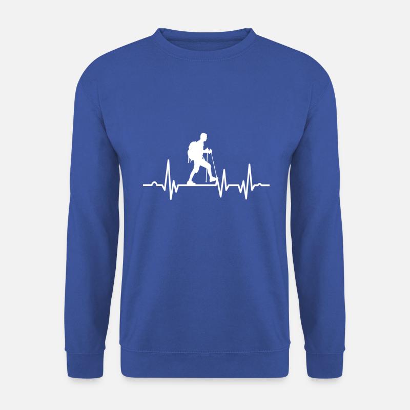 Wandern Wandern Herzschlag - Unisex Pullover - Royalblau