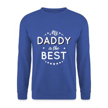 Papa - Mein Papa ist der Beste - Unisex Pullover - Royalblau - Vorne - Alina (178cm) & Michal (187cm)