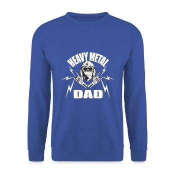 Heavy metal dad music gift idea - Unisex Sweatshirt - royal blue - Front - Alina (178cm) & Michal (187cm)