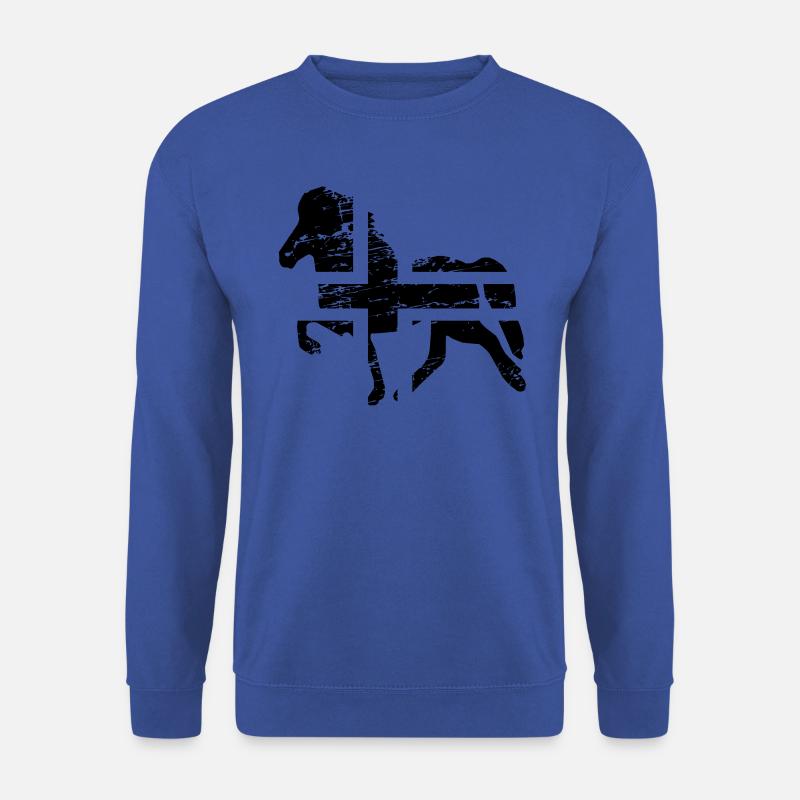 Icelandic Horse: Islandpferd Pferd Pony Merch - Unisex Pullover - Royalblau