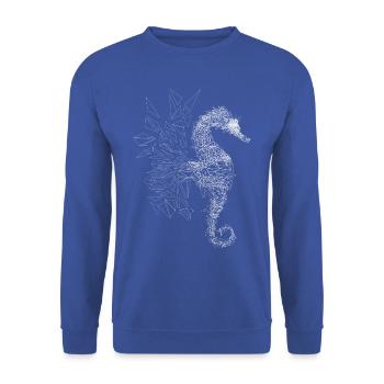 hippocampe - Sweat-shirt Unisexe - bleu royal - Devant - Alina (178cm) & Michal (187cm)