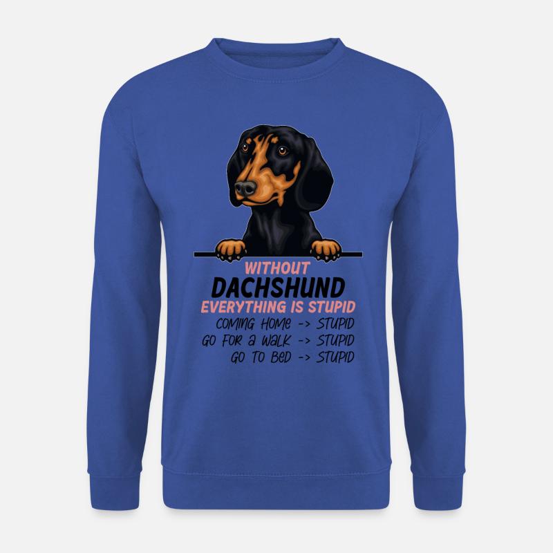 Ohne Dackel ist alles doof - Unisex Pullover - Royalblau