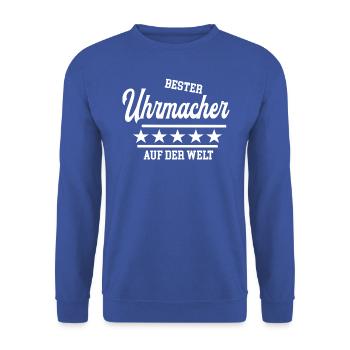 Bester Uhrmacher der Welt weltbester Meister Chef - Unisex Pullover - Royalblau - Vorne - Alina (178cm) & Michal (187cm)
