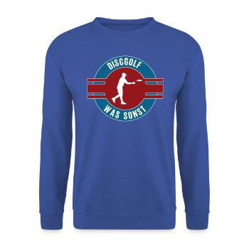 Discgolf Was Sonst Discgolfer Frisbee Spieler - Unisex Pullover - Royalblau - Vorne - Alina (178cm) & Michal (187cm)