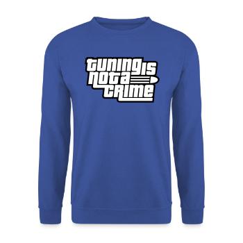 Tuning is not a Crime (Colors changeable) - Unisex Sweatshirt - royal blue - Front - Alina (178cm) & Michal (187cm)