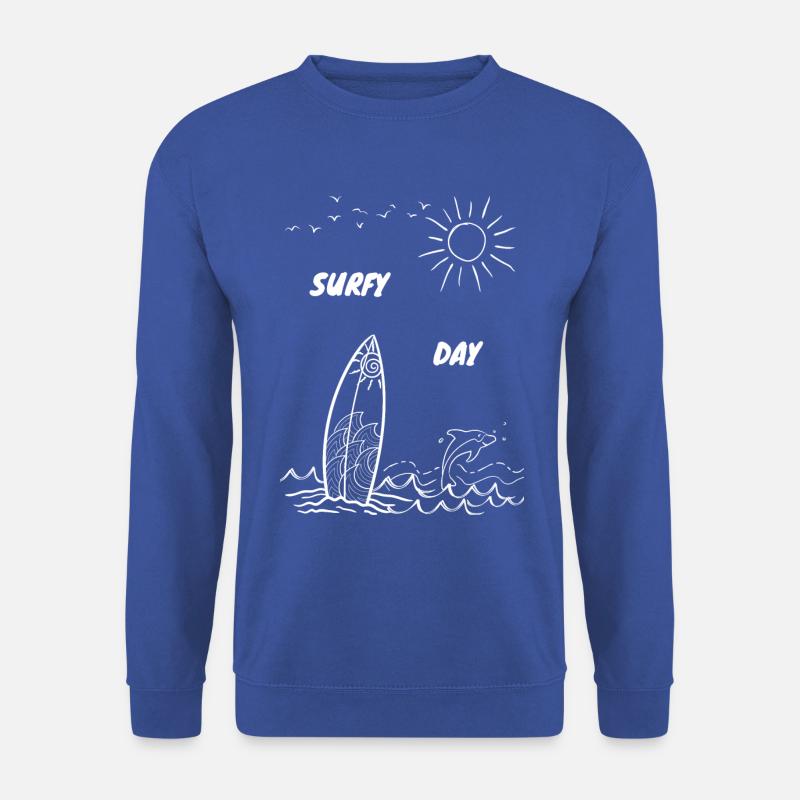 surf, Surfy Day - Unisex Pullover - Royalblau