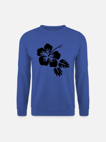 Hibiskus Blüte Blossom fleur Blume - Unisex Pullover - Royalblau
