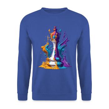 Chess piece - Unisex Sweatshirt - royal blue - Front - Alina (178cm) & Michal (187cm)
