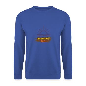 SUN - Unisex Pullover - Royalblau - Vorne - Alina (178cm) & Michal (187cm)