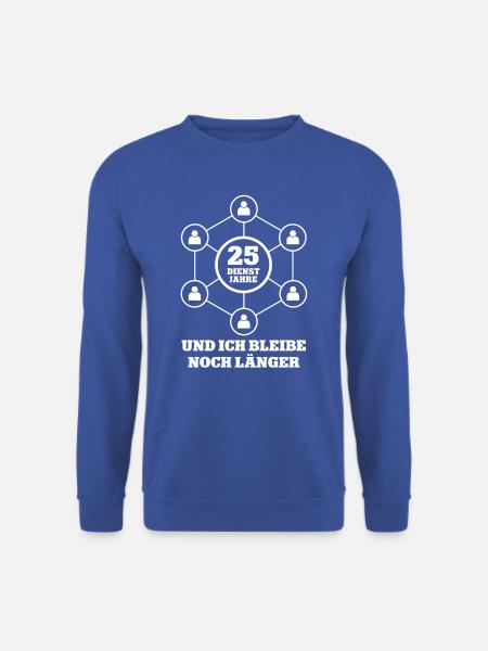 25 jähriges Dienstjubiläum 25 Jahre Firma Jubiläum - Unisex Pullover - Royalblau