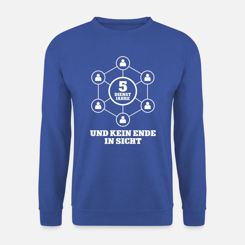 5 Jahre Jubiläum 5. Dienstjubiläum 5th Jubi 5ten - Unisex Pullover - Royalblau