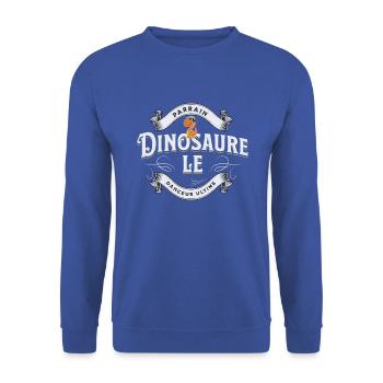 Parrain Dinosaure le danseur ultime t-shirt - Sweat-shirt Unisexe - bleu royal - Devant - Alina (178cm) & Michal (187cm)