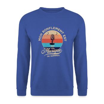 Mon ronflement est ma musique de sommeil t-shirt - Sweat-shirt Unisexe - bleu royal - Devant - Alina (178cm) & Michal (187cm)