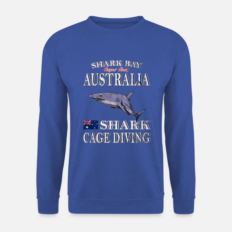 Australia -Australien,Hai tauchen - Unisex Pullover - Royalblau