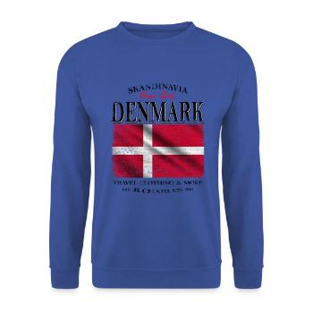 Danemark, drapeau du Danemark - Sweat-shirt Unisexe - bleu royal - Devant - Alina (178cm) & Michal (187cm)