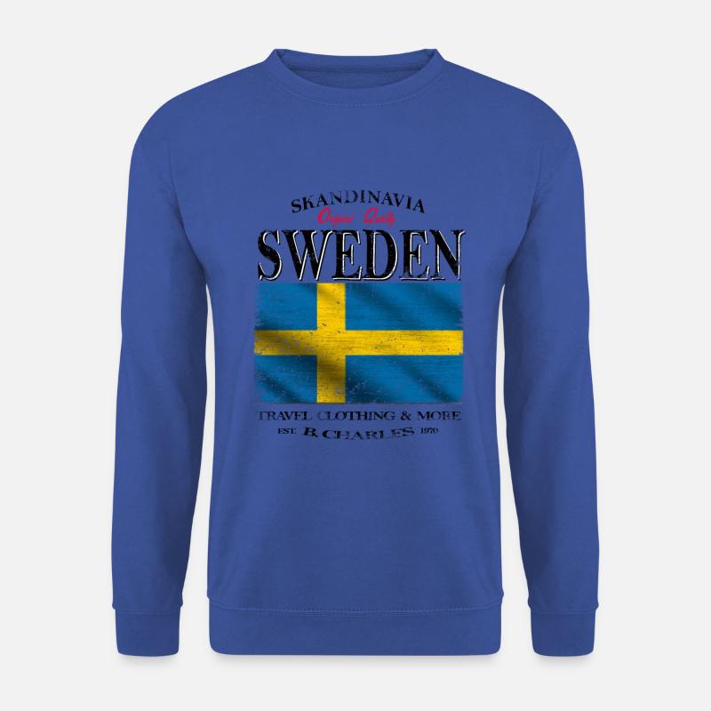 Sweden,Schweden Flagge - Unisex Pullover - Royalblau
