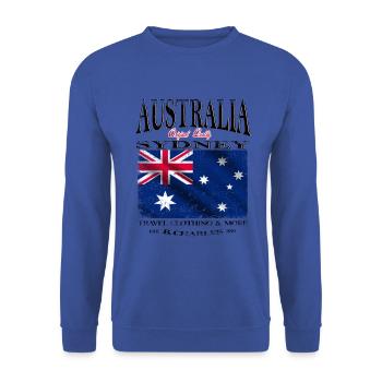 Australie, drapeau de Sydney - Sweat-shirt Unisexe - bleu royal - Devant - Alina (178cm) & Michal (187cm)