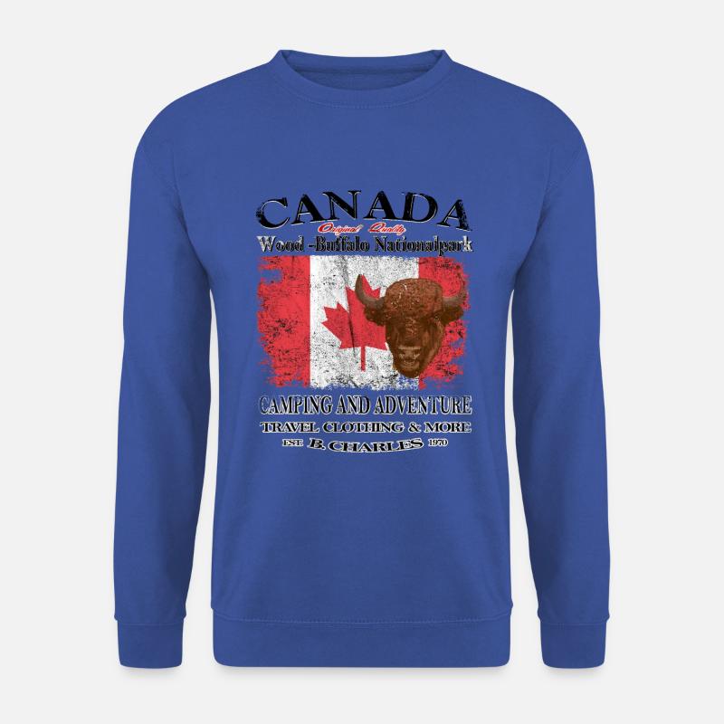 Canada ,Kanada,Camping - Unisex Pullover - Royalblau
