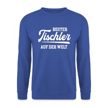 Tischler Bester Handwerker Tischlerei Schreiner - Unisex Pullover - Royalblau - Vorne - Alina (178cm) & Michal (187cm)